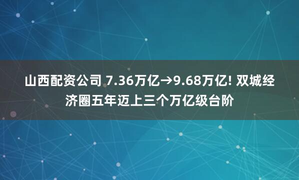山西配资公司 7.36万亿→9.68万亿! 双城经济圈五年迈上三个万亿级台阶